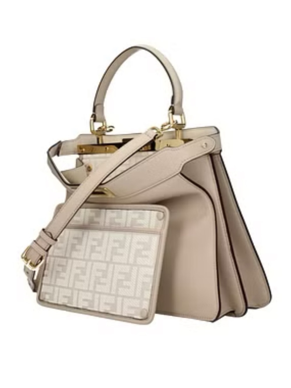 Fendi ISeeU Medium Peekaboo with FF Jacquard Pouch
